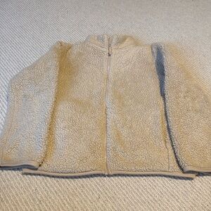 Uni Qlo cozy fleece pile jacket kids size 9-10